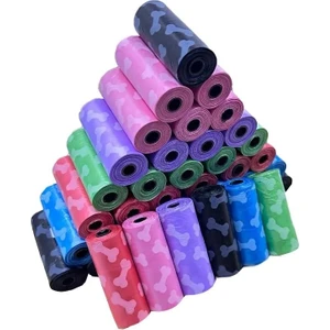 20 Rulo 300 Adet Evcil Hayvan Köpek Kedi Dışkı Toplama Kaka Rulosu Temizlik Torbası Poşeti