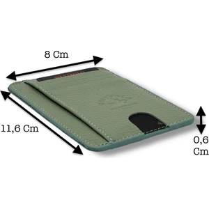Hakiki Deri Unisex Kartlık - Mint Yeşil