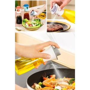 1 Adet Cam Şişe Tuşlu Yağdanlık Sprey Hijyenik Yağdanlık Sosluk Sıvı Püskürtme Steak Salata Sofralık