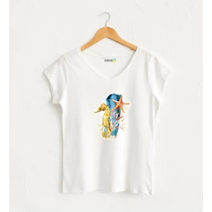 Deniz Atı Baskılı Tasarım T-Shirt