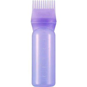 Sanal Trend Mor Renk Taraklı Saç Boyama Şişesi Kolay Pratik Saç Diplerine Bakım Yağı Uygulama Aparatı 1 Adet
