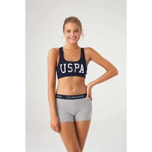 U.S. Polo Assn. Kadın Lacivert Büstiyer Şort Takım