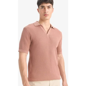 %100 Pamuk Standart Fit Polo Yaka Kısa Kollu Triko Tişört E5860AX25SM