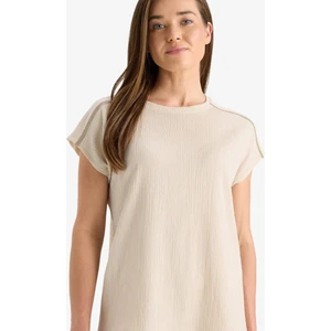 Bisiklet Yaka Bürümcük Kısa Kollu Tişört F6300AX25HS