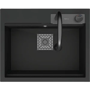 Real Stone Perge Granit Akıllı Eviye Seti Antrasit 60X49CM