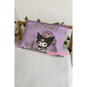 Ekose Çiçek Mor Kuromi Yastık