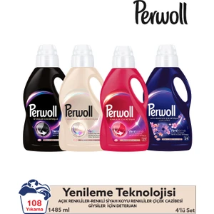 Hassas Bakım 3'lü Set 105 Yıkama ( 3x1,5 L Çiçek Cazibesi+Siyah+Renkli+Açık Renkliler) 