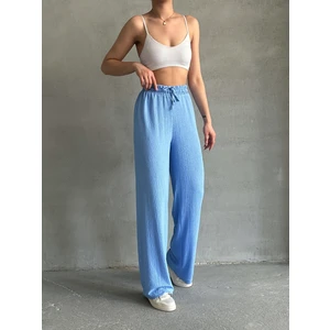 Kadın Beli Lastikli Palazzo Pantolon