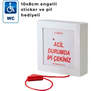 Lokal Engelli İpli WC Tuvalet Alarm Butonu ( Doktor Muayene ve Sağlık Ocakları için Uygundur )