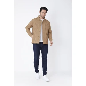 Erkek Mevsimlik Mont Ceket Düğmeli 4 Cepli %100 Pamuk Kumaş