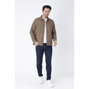 Erkek Mevsimlik Mont Ceket Düğmeli 4 Cepli %100 Pamuk Kumaş