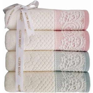 Evony Havlu 4'lü - Mint Pudra