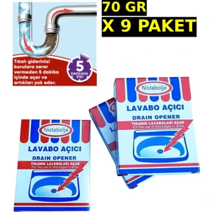 Lavabo Açıcı 70 gr X 9 Adet