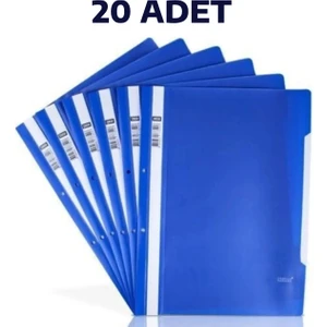 20 Adet A4 Mavi Telli Dosya Ekonomik Kaliteli