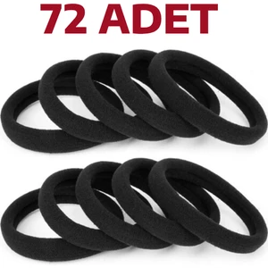 Siyah 72 Adet Saç Tokası Esnek Havlu Lastik Toka
