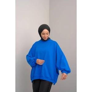 3044 - Rahat, Salaş Basic Kadın Uzun Sweatshirt
