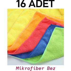 16 Adet Mikrofiber Bez Genel Temizlik ve Toz Bezi