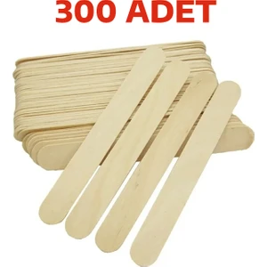 300 Adet Abeslang Geniş Dil Çubuğu Ahşap Büyük Dondurma Dil Basma Ağda Çubuğu