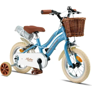 Retro Classic Özel Seri, Hasır Örme Sepetli, Deri Elcikli 12 Jant Çocuk Bisikleti, 2-4 Yaş Çocuk Bisikleti (80-95CM), Unisex