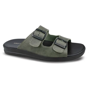 Erkek Çift Kemerli Rahat Terlik Grande-5