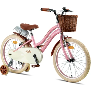 Retro Classic Özel Seri, Hasır Örme Sepetli, Deri Elcikli 20 Jant Çocuk Bisikleti, 6-9 Yaş Çocuk Bisikleti (115-135CM), Unisex