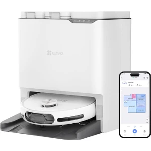 RS20 Max Robot Süpürge, Hepsibirarada, Kendi Kendine Temizleme, 13000PA, Kameralı Devriye, Iki Yönlü Konuşma, Anti-Fırça Dolaşma, Kamera ve Lds Navigasyon, Sıcak Su 60°c, Otomatik Boşaltma