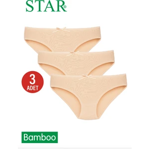 Kadın 3 Lü Ten Organik Bambu Bikini Külot
