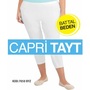 3 Lü Kadın Batdal Beden Pamuklu Dizaltı Kapri Tayt