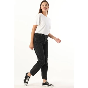 Banny Jeans Kadın Yüksek Bel Jean Pantolon Siyah