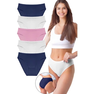 Kadın 5'li Organik Pamuk Fitilli Bikini Külot Bk2-A4