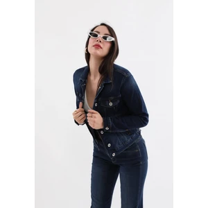 Banny Jeans Kadın Koyu Mavi Slim Fit Jean Ceket
