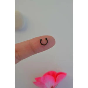 6 mm Siyah Mini Nokta Toplu Çelik Piercing Tragus Helix Kıkırdak Lob Daith Forward Helix