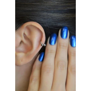 6 mm Gümüş Renk Çelik Top Uçlu Piercing Tragus Helix Kıkırdak