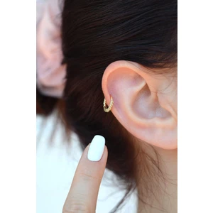 Sacce Scarves & Accessories Rodyum Gold Burgu Halka Helix Piercing Kıkırdak Küpesi Lob Altın Model Tek Adet