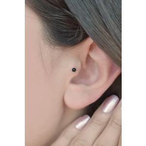 Siyah Çelik Top Piercing 6 mm