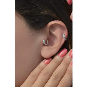 Yılan Halka Piercing Tragus Helix Kıkırdak Gümüş Renk