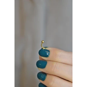 İki Ucu Top Çelik Piercing Kaş Helix Kıkırdak 6 mm Gold