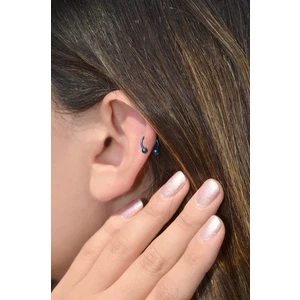 8 mm Parlament Mavi Çelik Top Uçlu Piercing Helix Kıkırdak
