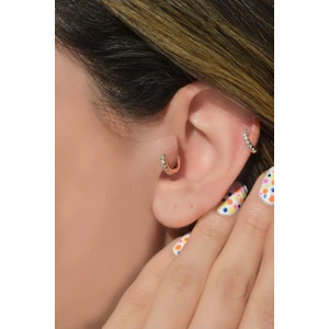 Taşlı Halka Tragus Piercing Helix Kıkırdak