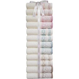 Evony Bronie Havlu 12 Adet - Mint Bej Pudra