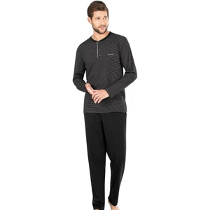 Pierre Cardin Erkek Penye Çizgili Pijama Lacivert