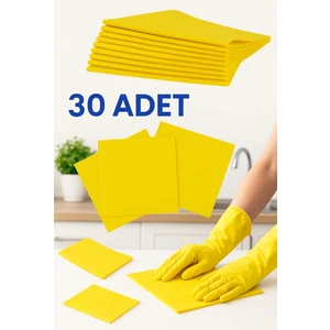 30 Adet Sarı Bez 30 x 35 cm Genel Mutfak Temizlik Bezi