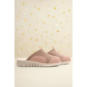 Medikal Hakiki Deri Pudra Comfort Krem Tabanlı Spor Terlik