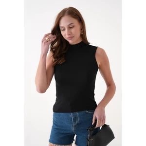 Kadın Krem Kolsuz Body / Bluz Tesettüre Uygun Q005K