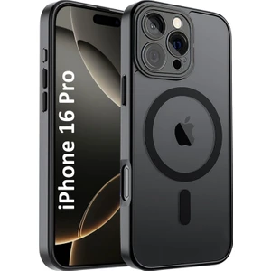 iPhone 16 Pro Kılıf Magsafe Wireless Şarj Özellikli Kamera Lens Korumalı Mat Silikon