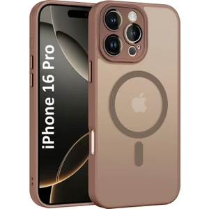 iPhone 16 Pro Kılıf Magsafe Wireless Şarj Özellikli Kamera Lens Korumalı Mat Silikon