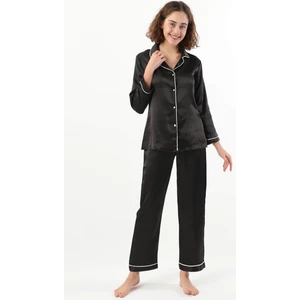 Pierre Cardin Pierre Cardin Kadın Biyeli Saten Pijama Takımı
