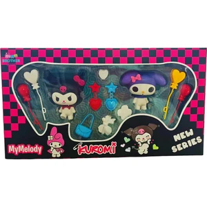 Brother Toys Kuromi Hello Kitty My Melody 2'li Aksesuarlı Oyuncak Figür Set