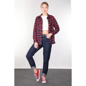 Blue White Boyfriend İndigo Kadın Jean Pantolon