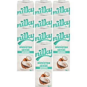 Nilky şekersiz  Hindistan Cevizi Sütü Glütensiz Bitkisel Bazlı Laktosuz VEGAN10X1 Lt